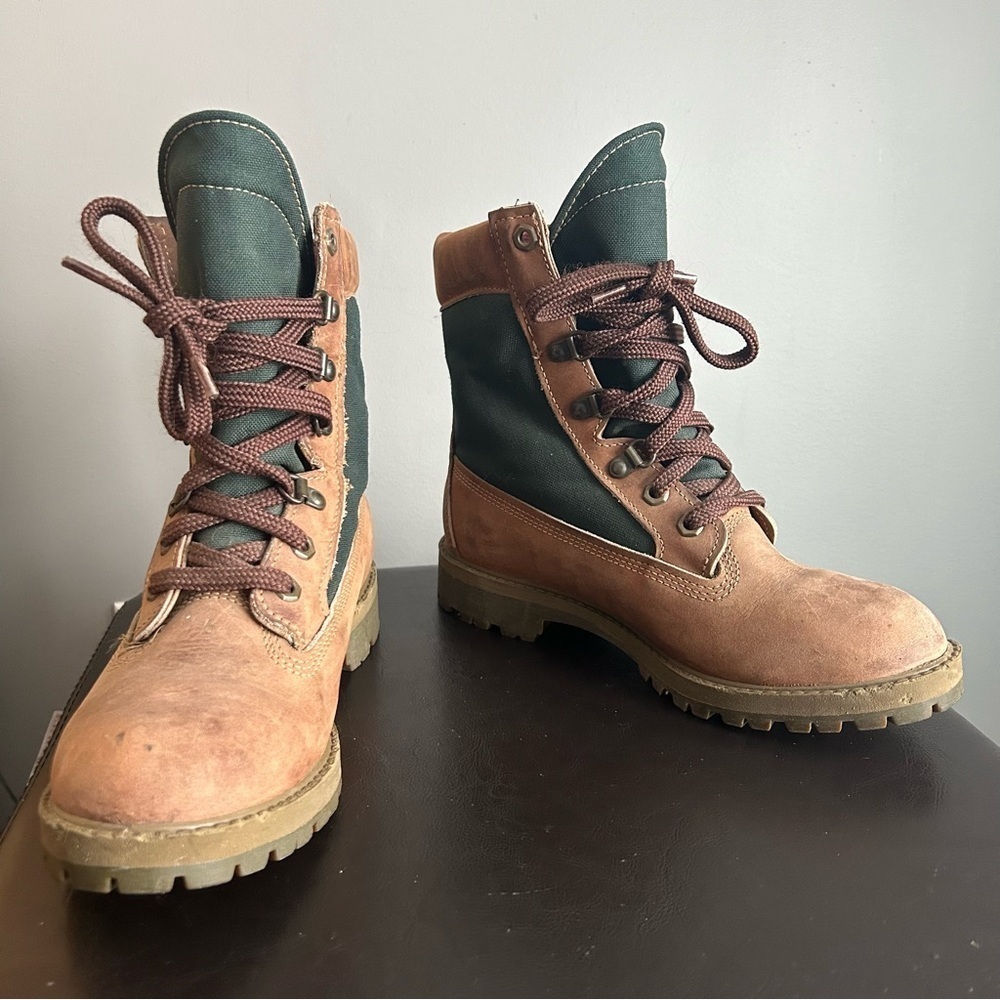 Browning Green & Brown Insulated Leather Lace Up Winter Boots